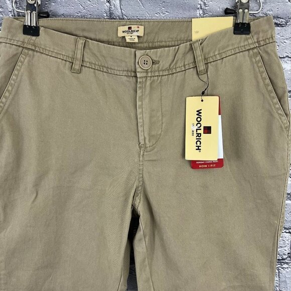 Woolrich Sunday Chino Pants Khaki Size 6 NWT - Picture 2 of 6